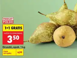 Biedronka Gruszki, 1 kg 1+1 GRATIS oferta