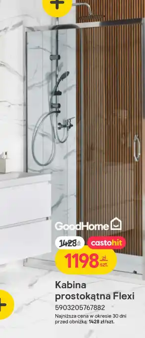 GoodHome Kabina prostokątna Flexi