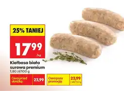 Biedronka Kiełbasa biała surowa premium oferta