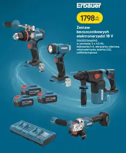 Castorama Erbauer Zestaw bezszczotkowych elektronarzędzi 18 V oferta
