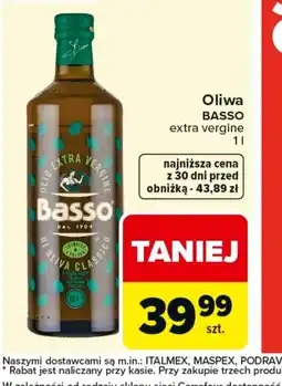 Carrefour Oliwa Basso extra vergine oferta