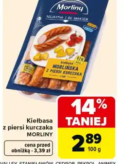 Carrefour Morliny Kiełbasa z piersi kurczaka oferta