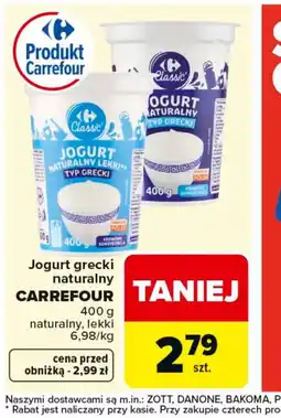Carrefour Carrefour Jogurt grecki naturalny oferta