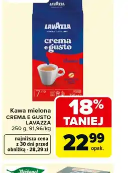 Carrefour Lavazza Kawa mielona Crema e Gusto oferta