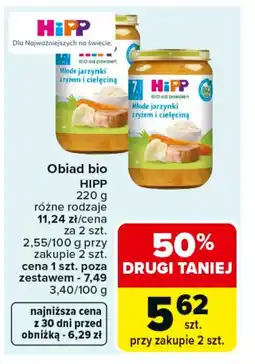 Carrefour HIPP Obiad bio oferta