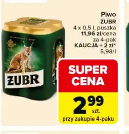 Carrefour Piwo Zubr oferta