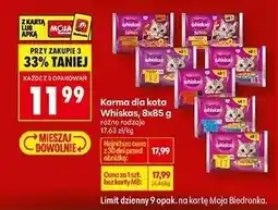 Biedronka Karma dla kota Whiskas, 8x85 g oferta