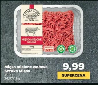 Netto Mięso mielone wołowe Sztuka Mięsa oferta