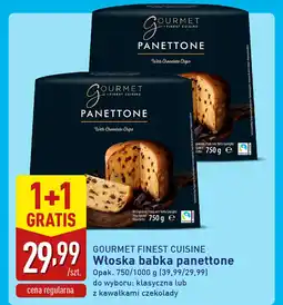 ALDI GOURMET FINEST CUISINE Włoska babka panettone oferta