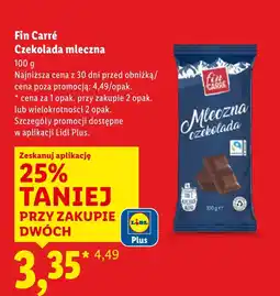 Lidl Czekolada Fin Carre oferta