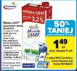 Carrefour Market Mleko Mazurski Smak oferta