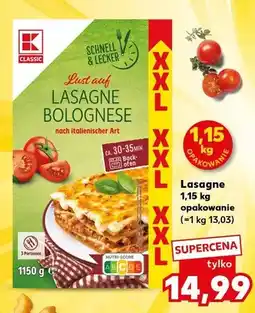 Kaufland Lasagne Bolognese nach italienischer Art oferta