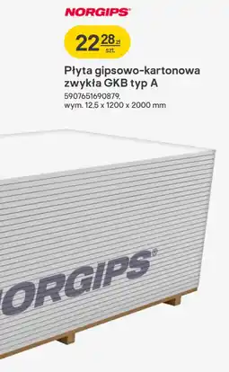 Castorama Płyta gipsowo-kartonowa zwykła GKB typ A oferta