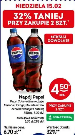 Żabka Napój Pepsi, Mirinda Orange, Mountain Dew oferta
