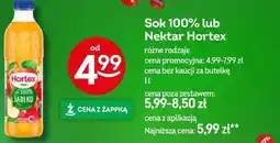 Żabka Sok 100% lub Nektar Hortex różne rodzaje oferta