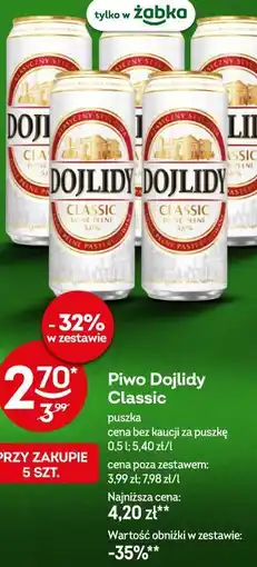 Żabka Piwo Dojlidy Classic oferta