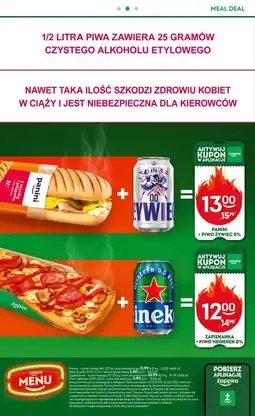 Żabka Zapiekanka + Piwo Heineken 0% oferta
