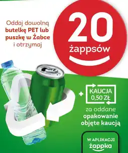 Żabka Zwrot butelek PET lub puszek oferta