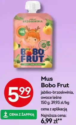 Żabka Mus Bobo Frut jabłko-brzoskwinia, owoce leśne oferta