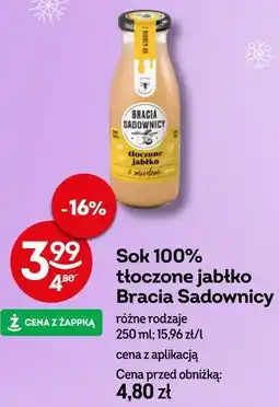 Żabka Sok 100% tłoczone jabłko Bracia Sadownicy oferta