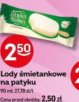 Żabka Lody śmietankowe na patyku Zielona Budka oferta