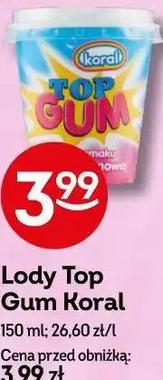 Żabka Lody Top Gum Koral oferta