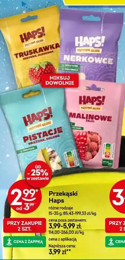 Żabka HAPS! Truskawka suszona, słodzona oferta