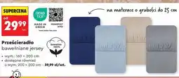 Biedronka Prześcieradło bawełniane jersey oferta