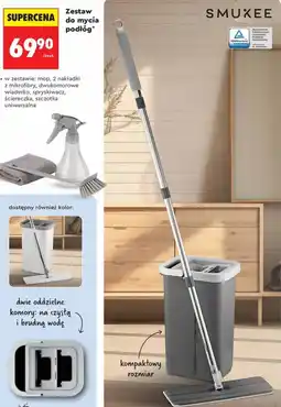 Biedronka Zestaw do mycia podłóg Smukee oferta