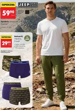 Biedronka Spodnie dresowe męskie Jeep oferta