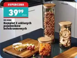 Biedronka MG HOME Komplet 3 szklanych pojemników borokrzemowych oferta