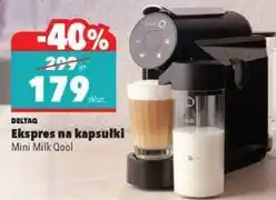 Biedronka Delta Ekspres na kapsułki Mini Milk Qool oferta