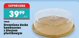 Biedronka TADAR Drewniana deska bambusowa z kloszem plastikowym oferta
