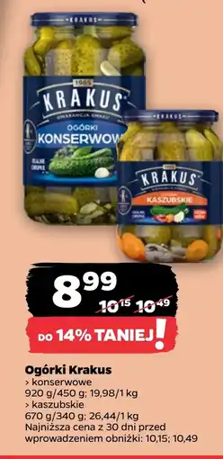 Netto Ogórki konserwowe Krakus oferta