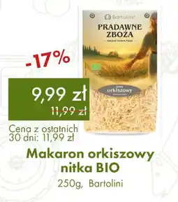 Organic Farma Zdrowia Bartolini Makaron orkiszowy nitka oferta