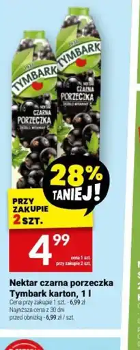 Twój Market Nektar czarna porzeczka Tymbark oferta
