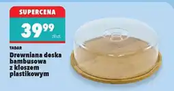 Biedronka Drewniana deska bambusowa z kloszem plastikowym oferta