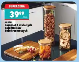 Biedronka Komplet 3 szklanych pojemników borokrzemowych oferta