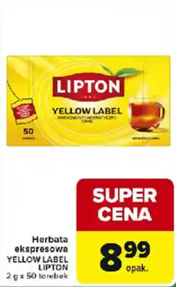 Carrefour Express Herbata ekspresowa YELLOW LABEL LIPTON oferta