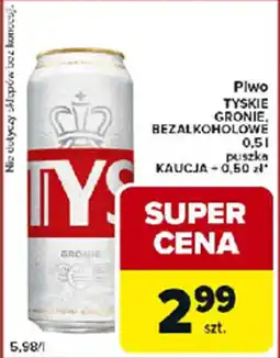 Carrefour Express Piwo TYSKIE GRONIE, BEZALKOHOLOWE oferta