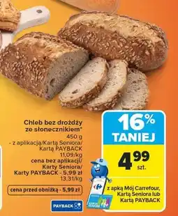 Carrefour Market Chleb bez drożdży ze słonecznikiem oferta