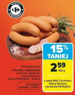 Carrefour Parówkowa z naszej wędzarni oferta