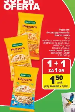Carrefour Popcorn do przygotowania maślany serowy, solony oferta