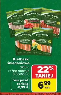Carrefour Kiełbaski śniadaniowe różne rodzaje oferta