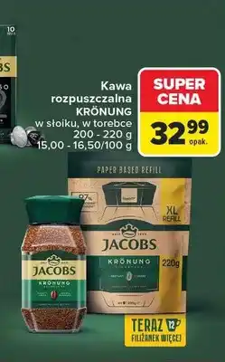 Carrefour Kawa rozpuszczalna Kronung w słoiku, w torebce oferta