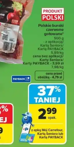 Carrefour Polskie buraki czerwone gotowane oferta
