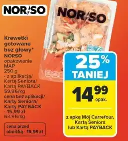 Carrefour Norso Krewetki bez głowy oferta