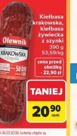 Carrefour Olewnik Kiełbasa krakowska oferta