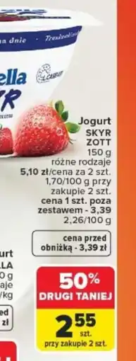 Carrefour Zott Jogurt Skyr oferta