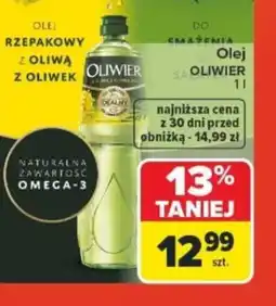 Carrefour Oliwier Olej rzepakowy z oliwą oferta